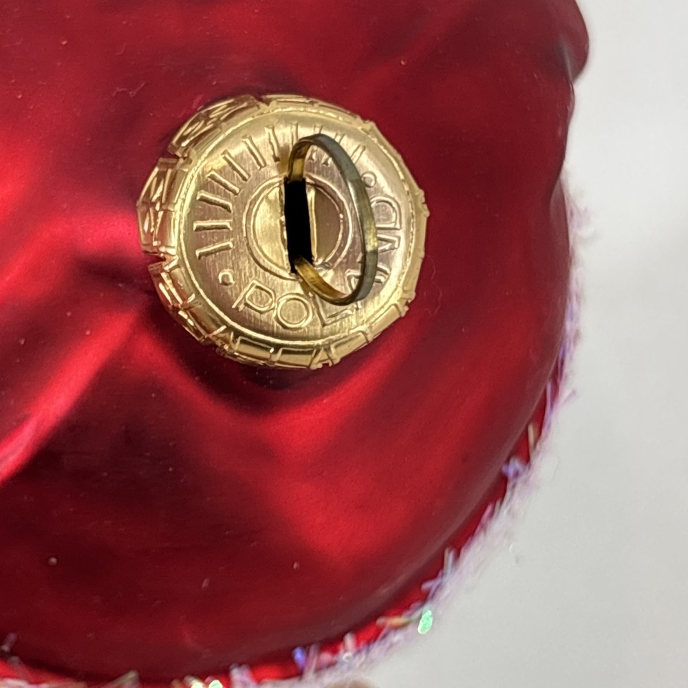 Impuls Glass Santa Face Hand Painted Santa Claus Christmas Ornament Poland 5.25" - Picture 5 of 10